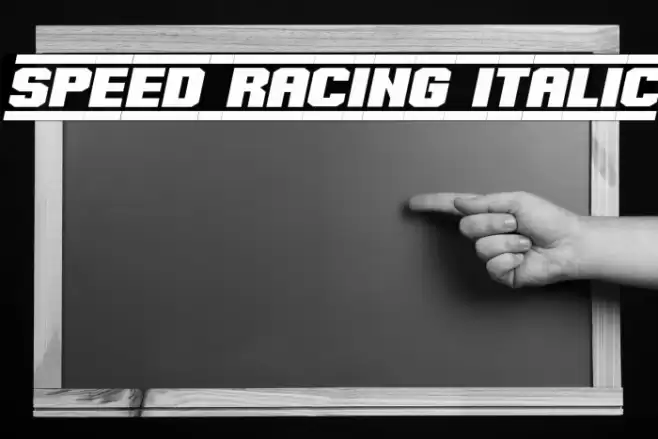 Speed Racing Italic Font examples