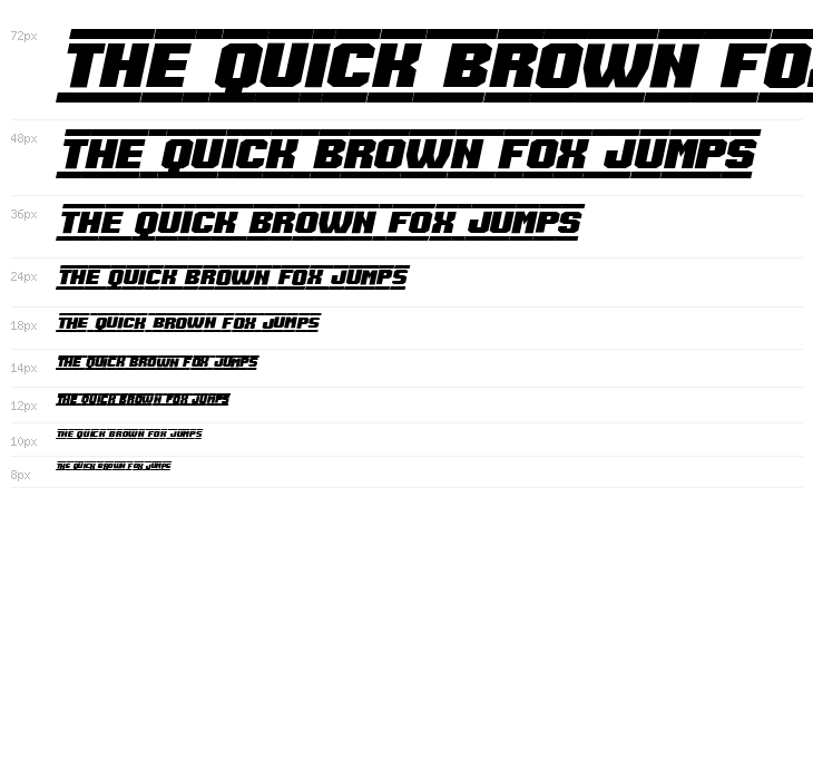 Speed Racing Italic Waterfall