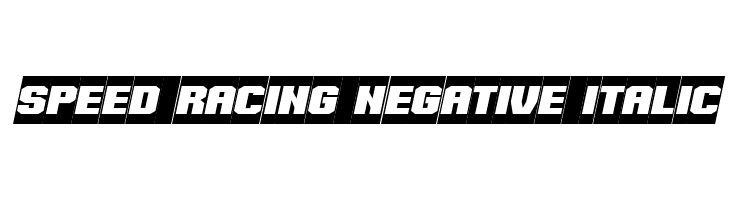 Speed Racing Negative Italic  フリーフォントのダウンロード