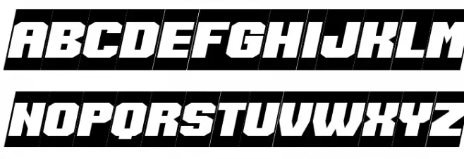 Speed Racing Negative Italic Fuentes MAYÚSCULAS