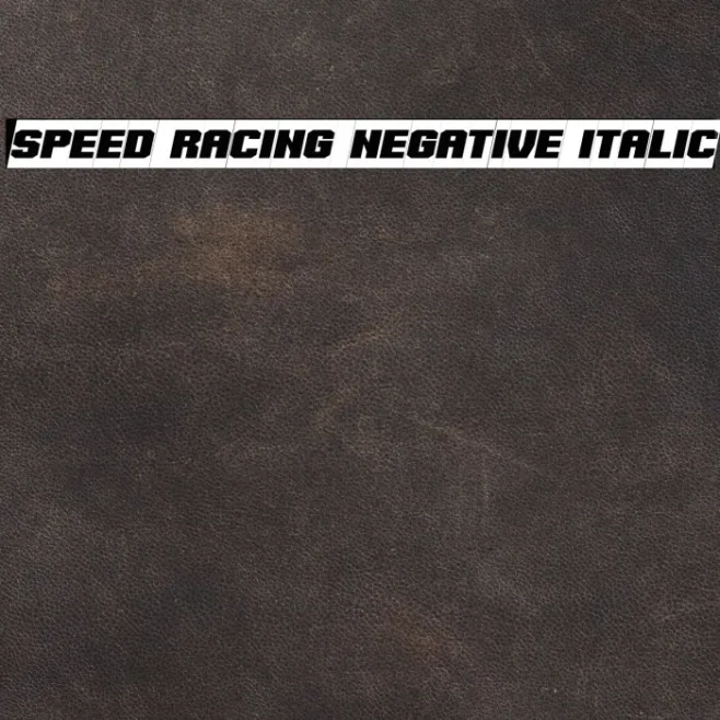 Speed Racing Negative Italic Example 1