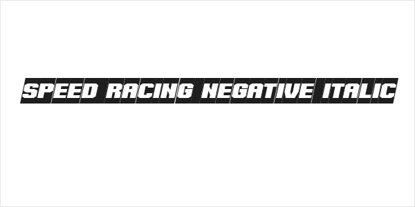 Speed Racing Negative Italic Logo