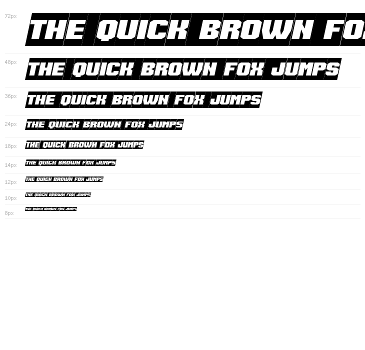 Speed Racing Negative Italic Waterfall