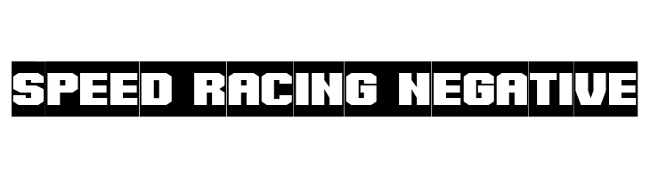 Speed Racing Negative  フリーフォントのダウンロード
