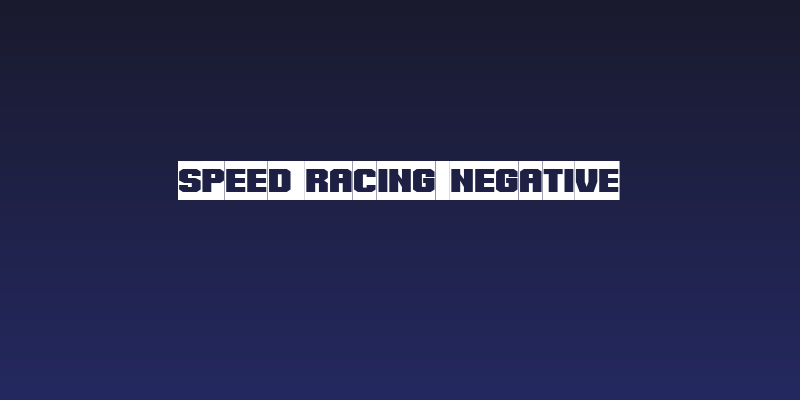 Speed Racing Negative Social Header