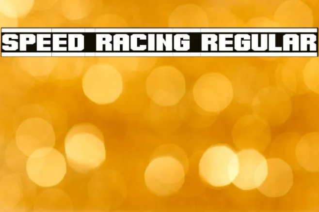 Speed Racing Regular Example 1