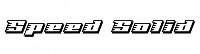 Speed Solid  تنزيل الخطوط
