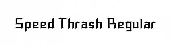 Speed Thrash Regular  Frei Schriftart Herunterladen