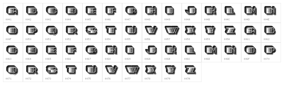 Speed of Light Bright Regular Character Map