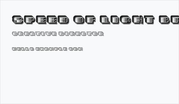 Speed of Light Bright Regular Business Card