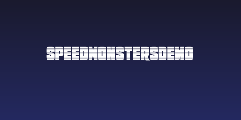 SpeedMonstersDemo Social Header