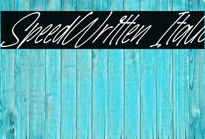 SpeedWritten Italic Example 1