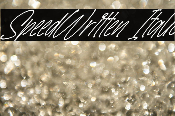 SpeedWritten Italic Example 3