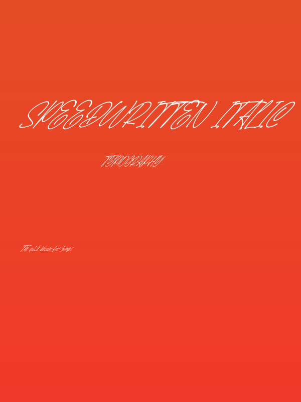 SpeedWritten Italic Poster