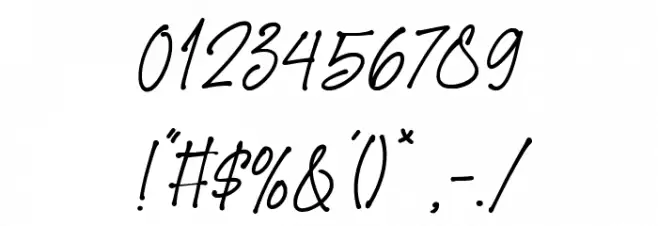 SpeedWritten Font OTHER CHARS