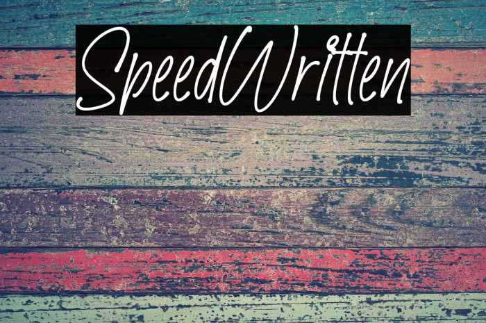 SpeedWritten Example 1