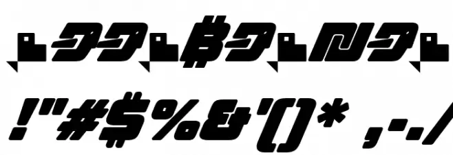 Speeday Bold Font OTHER CHARS