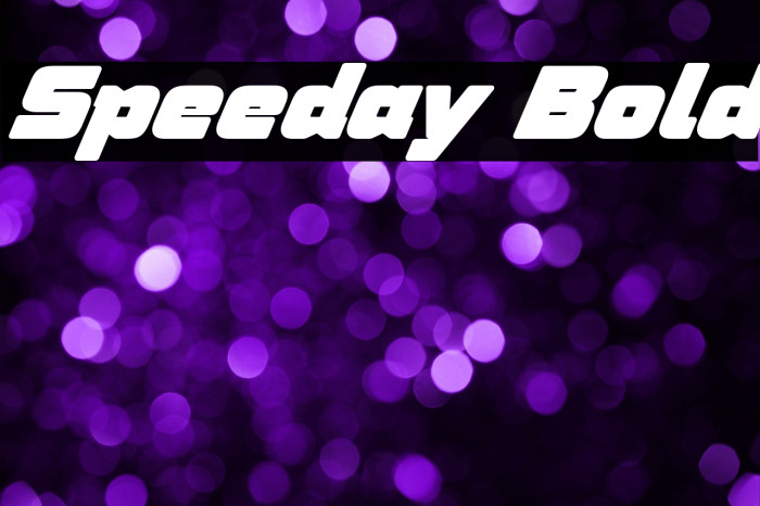 Speeday Bold Example 1