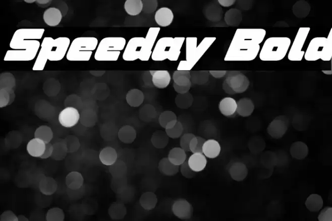 Speeday Bold Font examples
