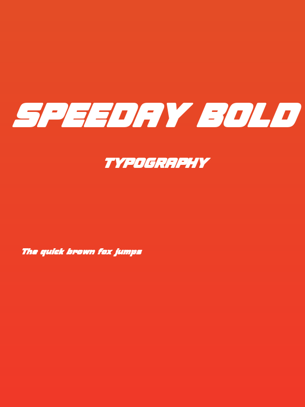 Speeday Bold Poster
