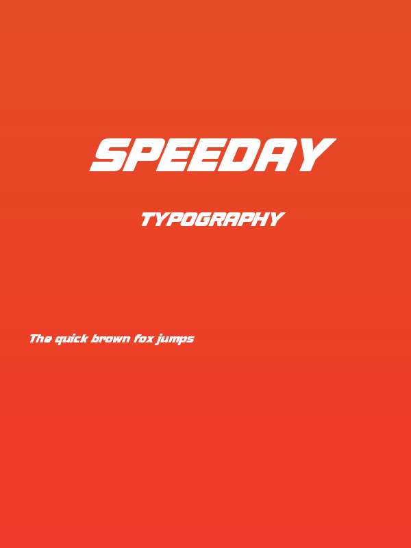 Speeday Poster
