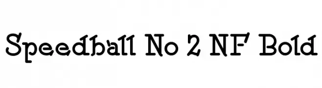 Speedball No 2 NF Bold  フリーフォントのダウンロード