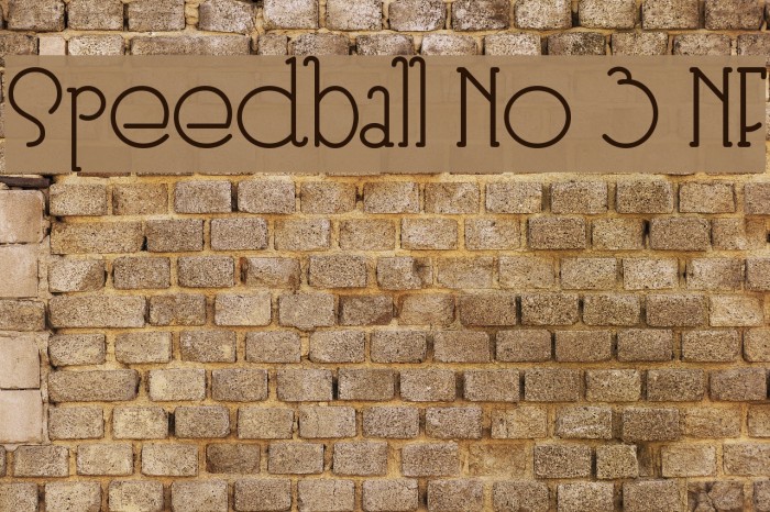 Speedball No 3 NF Font examples