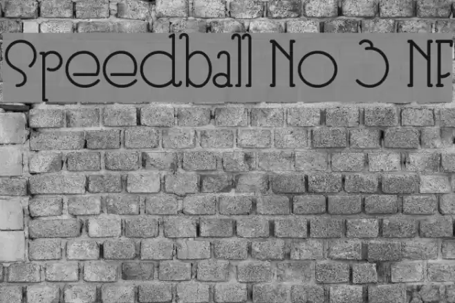 Speedball No 3 NF フォント examples