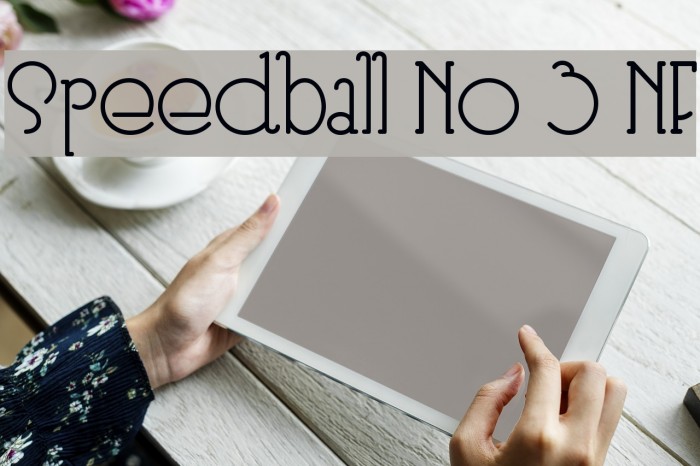 Speedball No 3 NF Font examples
