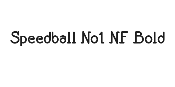 Speedball No1 NF Bold Logo