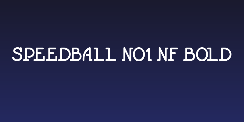 Speedball No1 NF Bold Social Header
