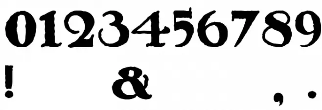 Speedball Ragged Font OTHER CHARS