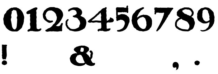 Speedball Ragged Font OTHER CHARS