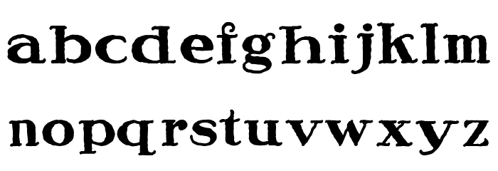 Speedball Ragged Font LOWERCASE