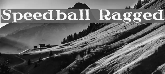 Speedball Ragged Font examples
