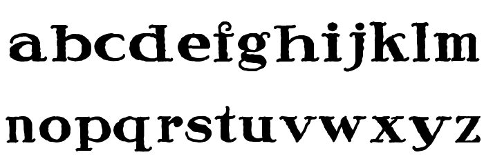 Speedball Ragged Font LOWERCASE