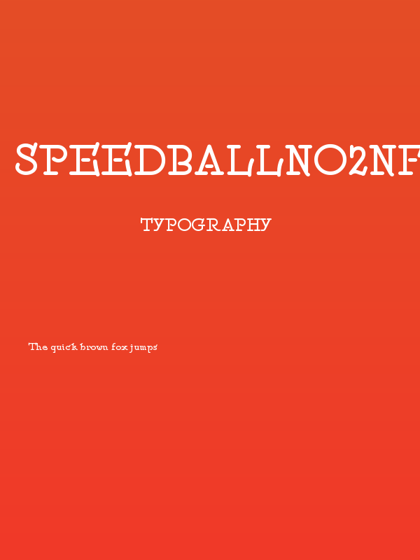 SpeedballNo2NF-Bold Poster