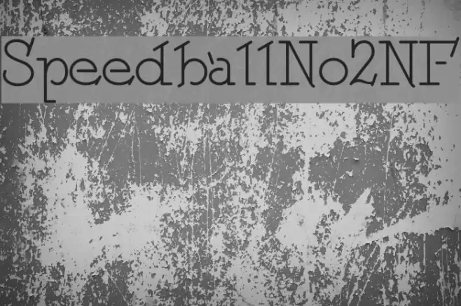 SpeedballNo2NF Font examples