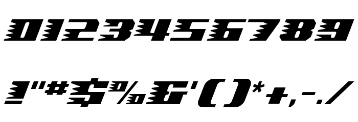 Speedbold Font OTHER CHARS