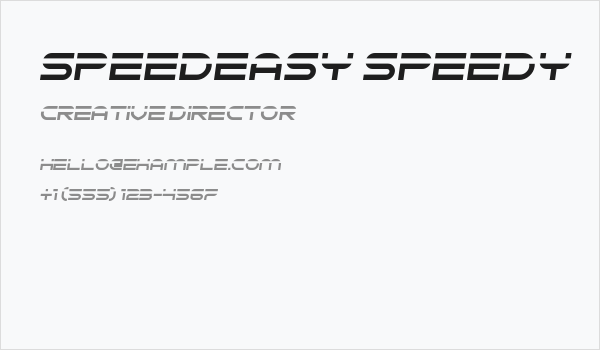 Speedeasy Speedy Business Card