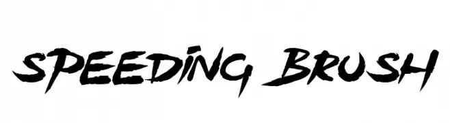 Speeding Brush  フリーフォントのダウンロード