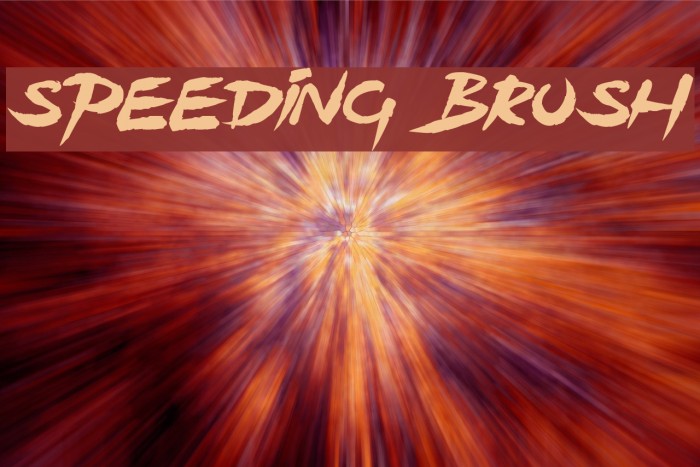 Speeding Brush Font examples