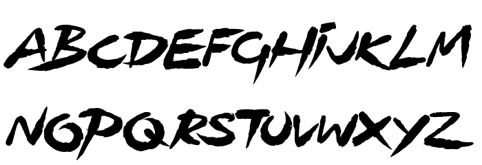 Speeding Brush Font LOWERCASE