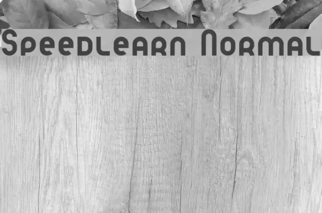Speedlearn Normal Font examples