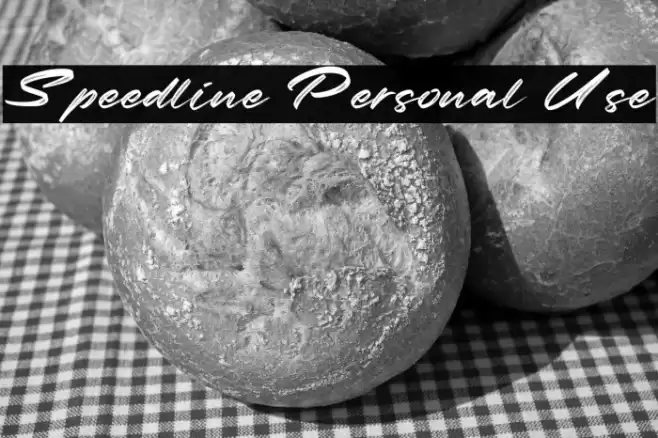 Speedline Personal Use Font examples