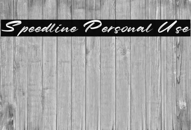 Speedline Personal Use Font examples