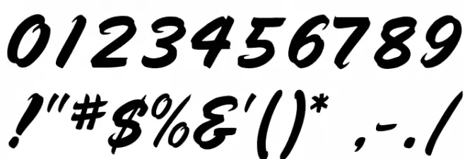 Speedline Font OTHER CHARS