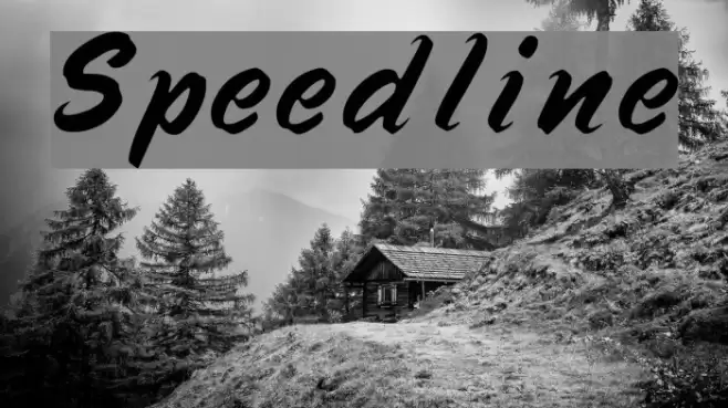 Speedline Font examples