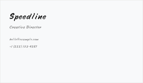 Speedline Business Card