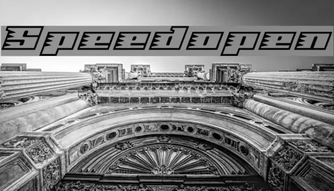 Speedopen Font examples